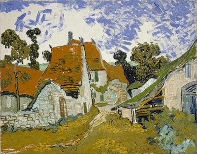 Straat in Auvers-sur-Oise door Vincent van Gogh